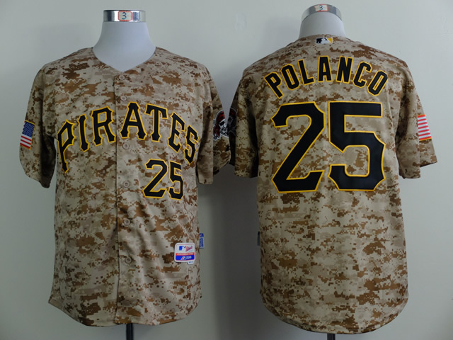 Men Pittsburgh Pirates #25 Polanco Camo MLB Jerseys